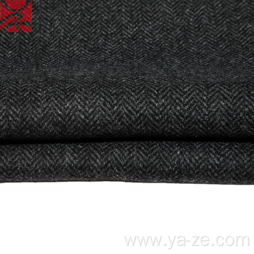 herringbone woven woolen wool fabric for overcoat